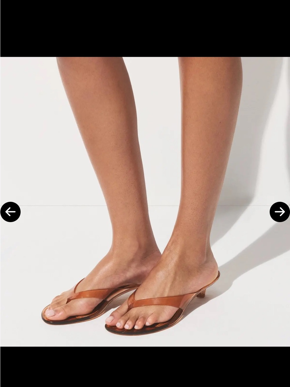 NWT SKIMS Bronze Jelly Kitten-Heel Thong Sandals Sz 41